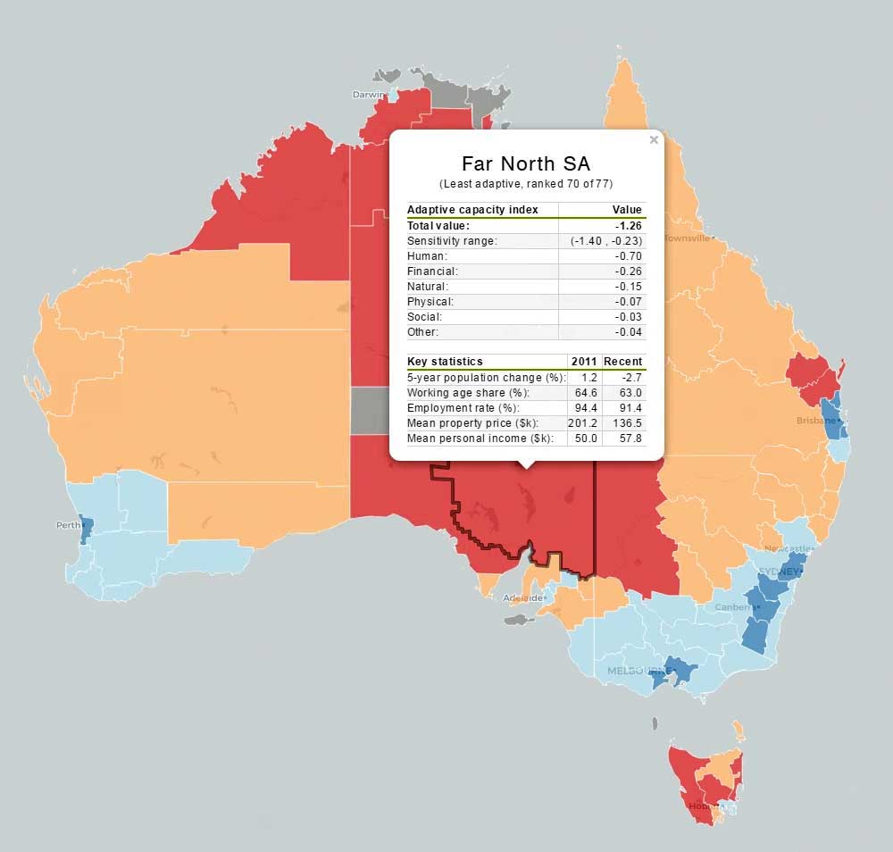 Click to bring up interactive map popup