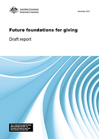 Future foundations for giving - Draft report