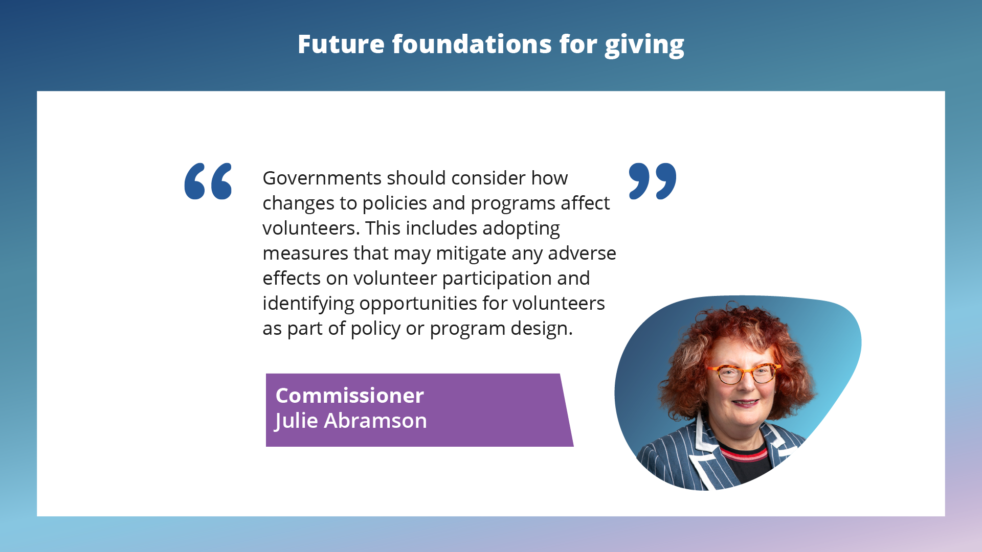 Future foundations for giving. Future foundations for giving. 