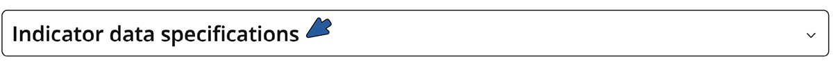Indicator data specifications