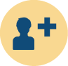 Icon of person and a medical symbol